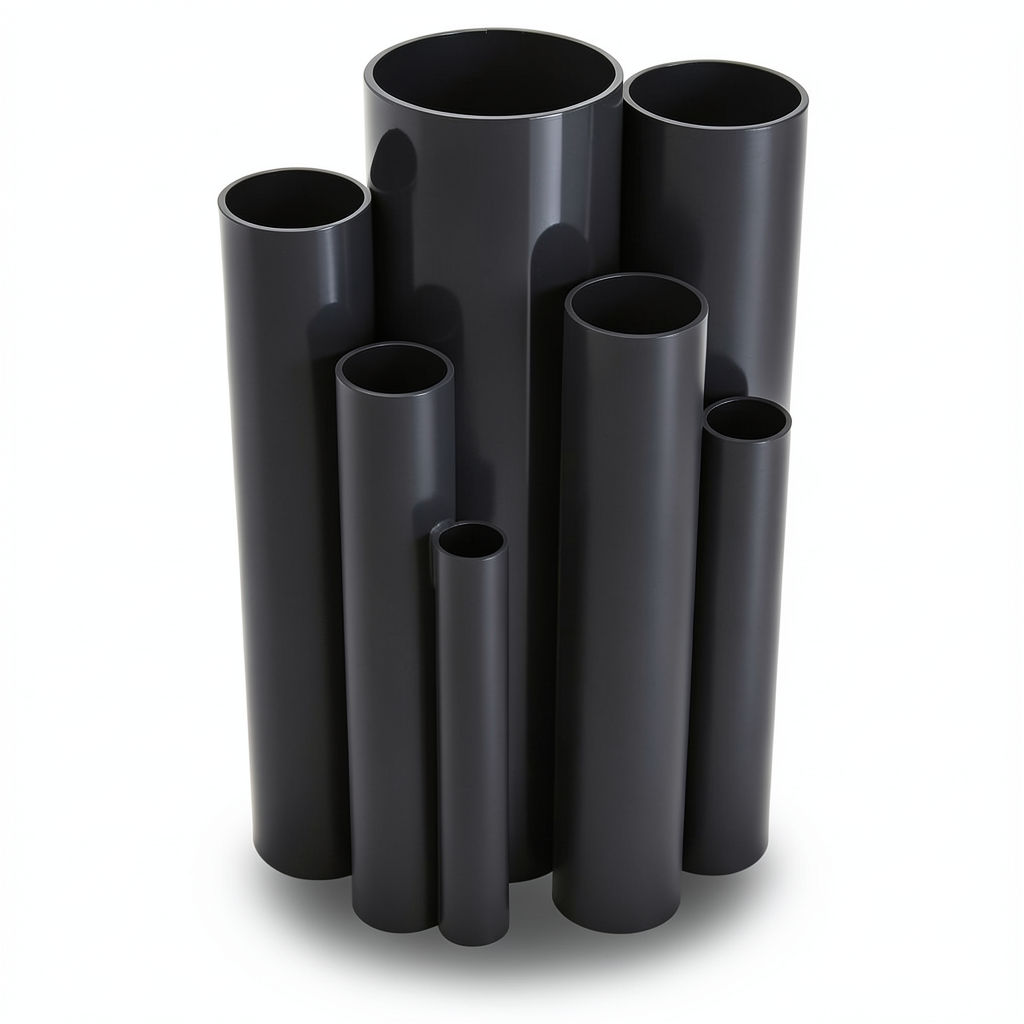 مواسير UPVC قطر خارجي 82 مم سمك 3.2 مم لون أسود