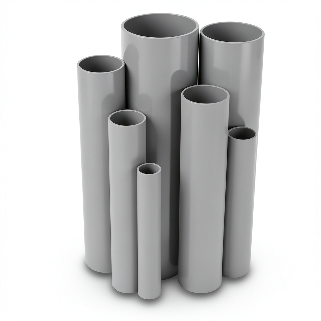 مواسير UPVC قطر خارجي 110 مم سمك 3.2 مم لون رمادي