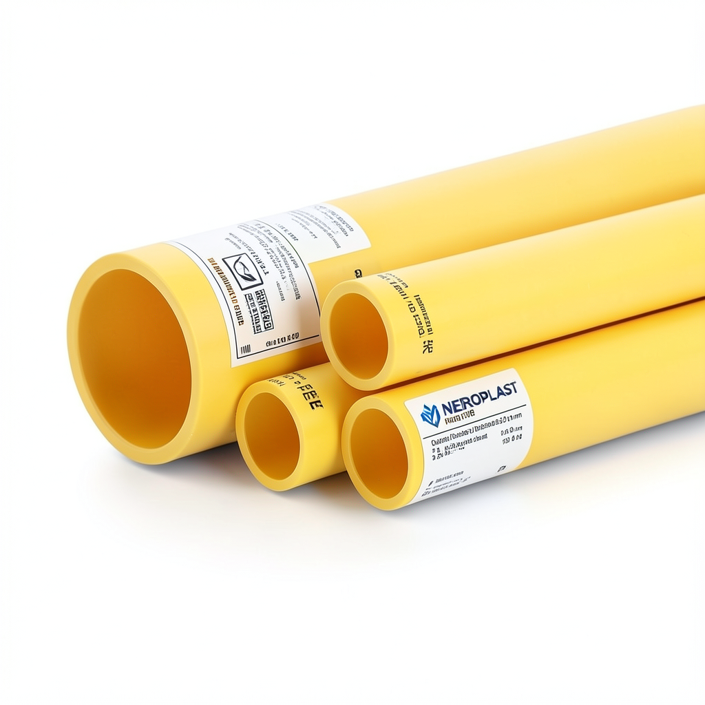 HDPE Pipes PE 100 Pressure 10 Bar Outside Diameter 225 mm Thickness 13.4 mm Yellow | NEPROPLAST