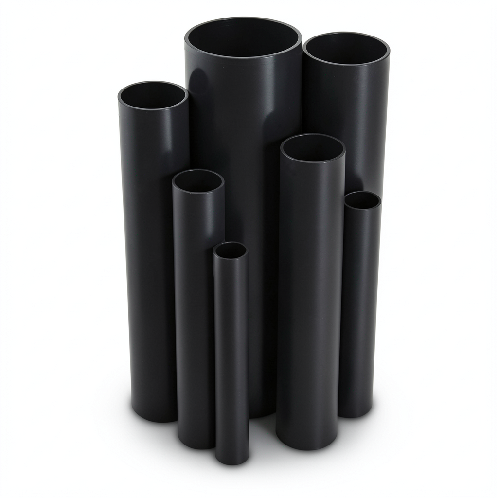 UPVC Pipes Outside Diameter 160 mm Thickness 3.3 mm Black