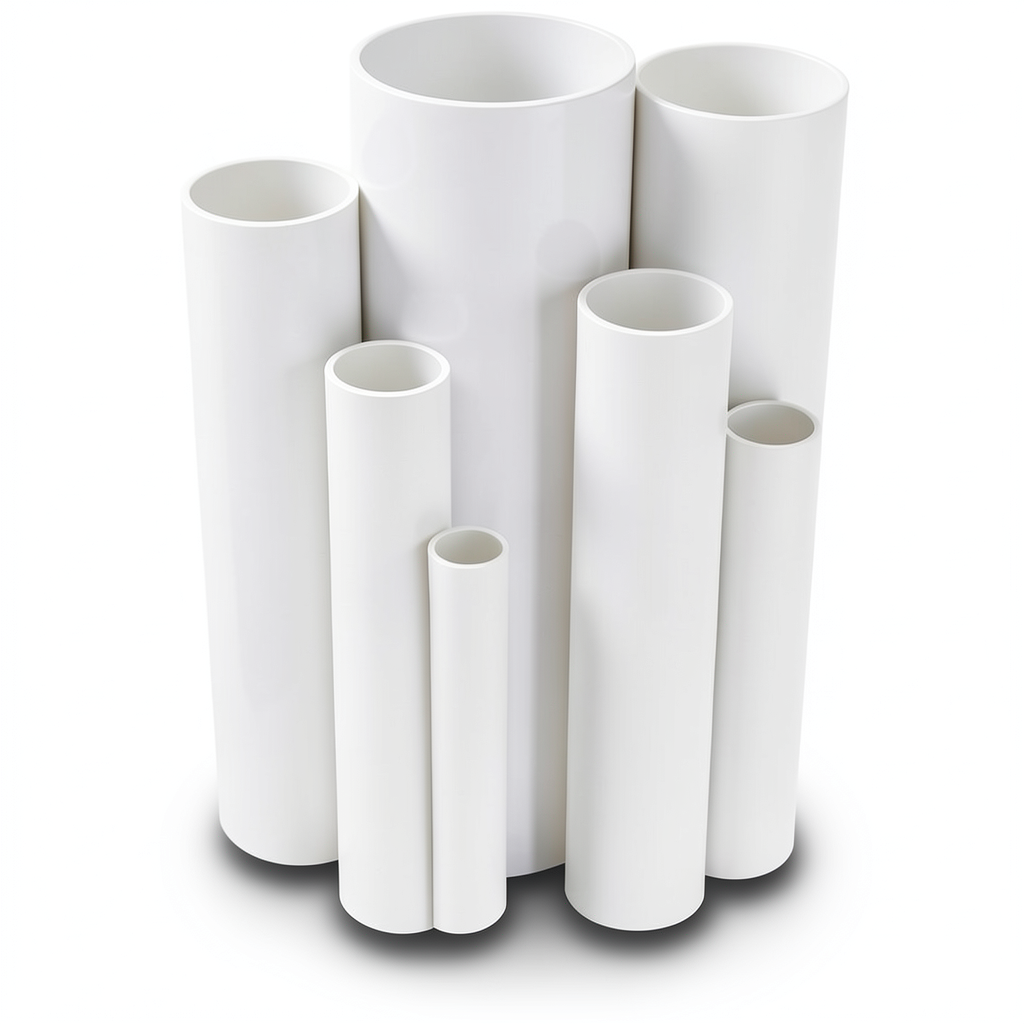 مواسير UPVC ضغط اسمي 12 بار قطر خارجي 33.4 مم سمك 1.8 مم لون أبيض