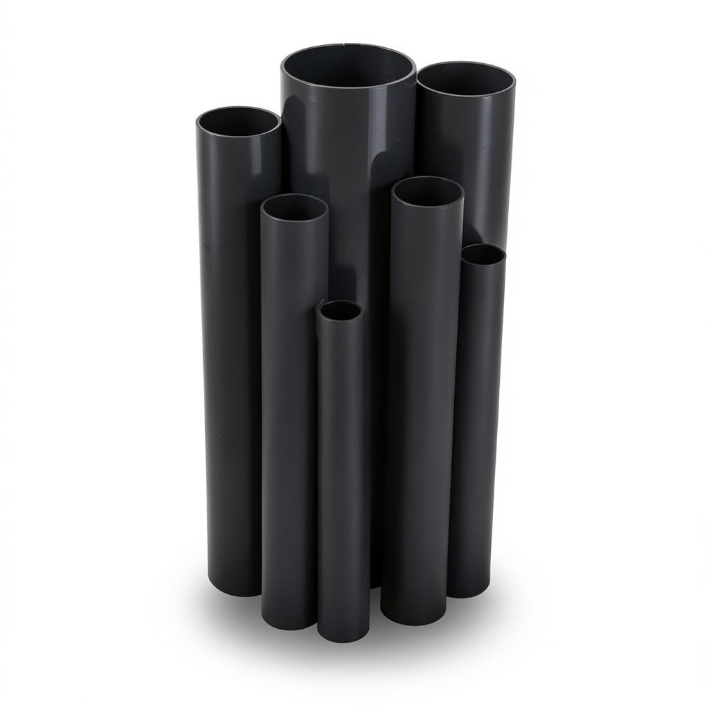مواسير UPVC ضغط اسمي 12 بار قطر خارجي 33.4 مم سمك 1.8 مم لون اسود