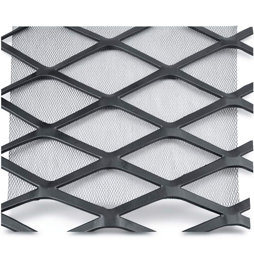Hot Rolled Steel Expanded Metal Mesh Thickness 5.8 mm Width 1.22 m Length 2 m