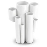 مواسير UPVC ضغط 12 بار قطر خارجي 33.7 مم سمك 2.0 مم لون أبيض