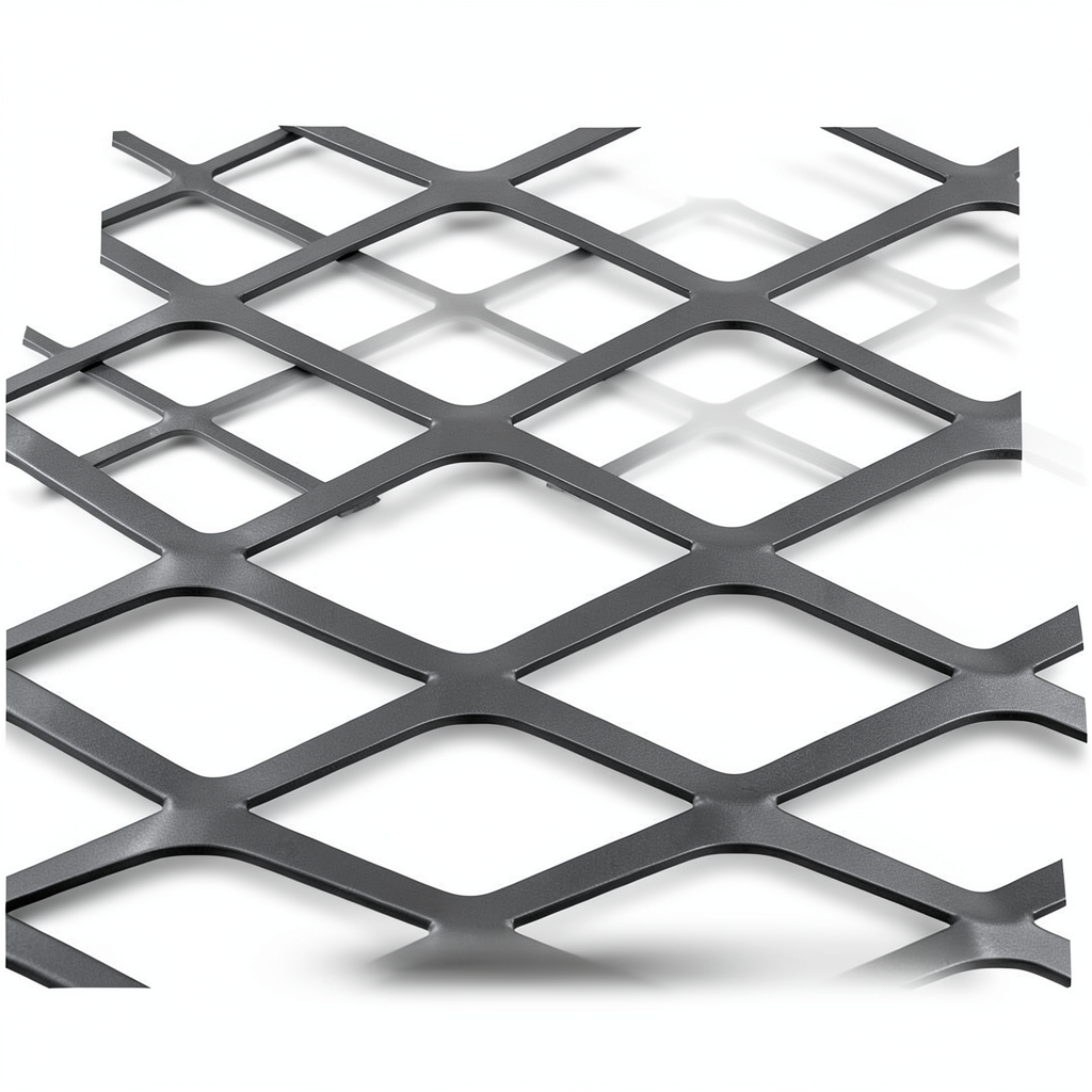 Hot Rolled Black Steel Expanded Metal Mesh Thickness 5.8 mm Width 1.22 m Length 3 m