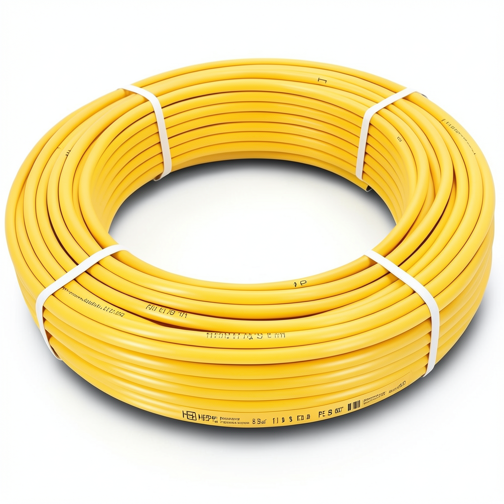 أنابيب HDPE PE 80 ضغط 8 بار قطر خارجي 110 مم سمك 6.6 مم لون أصفر | نيبروبلاست