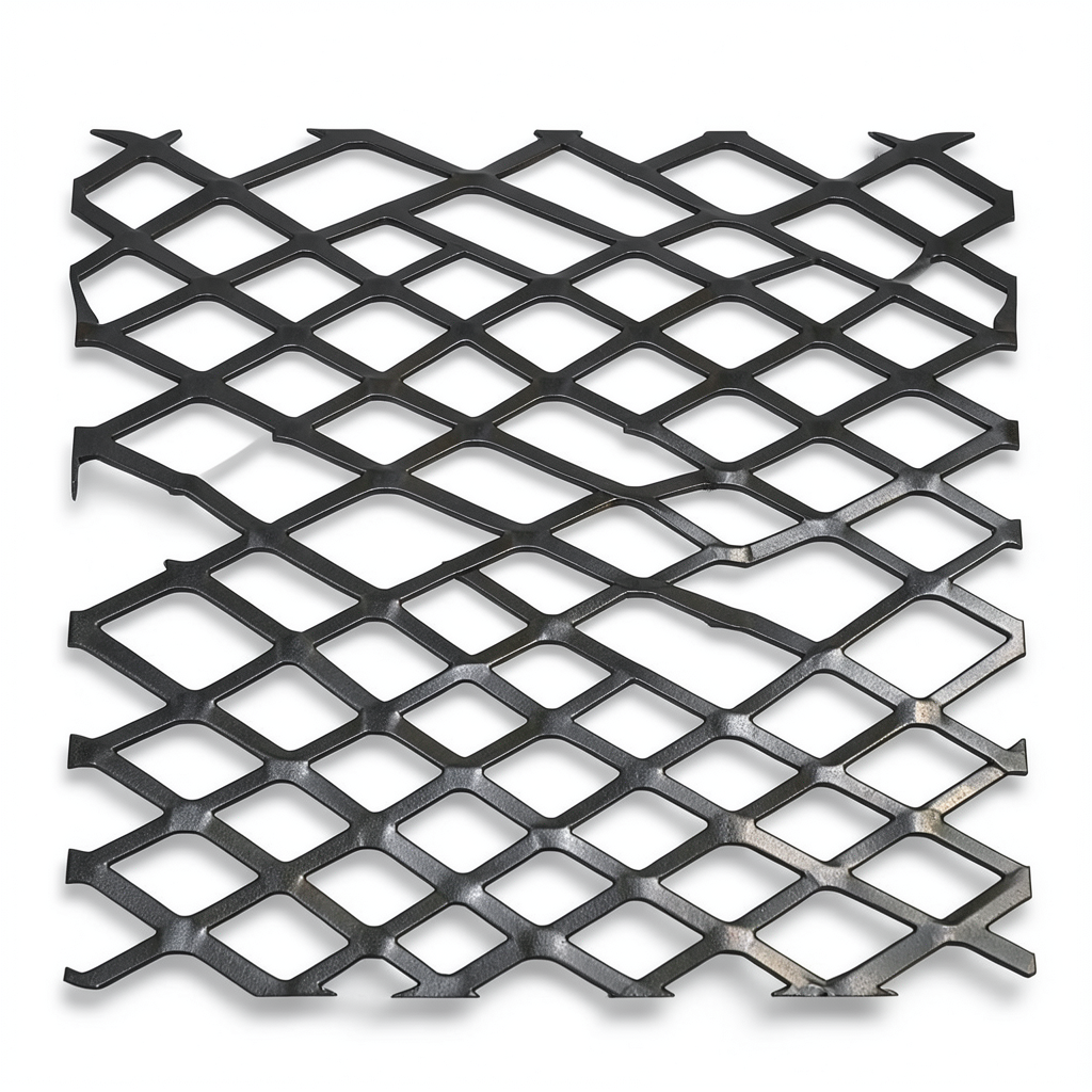 Hot Rolled Black Steel Expanded Metal Mesh Thickness 2.8 mm Width 1.22 m Length 4 m