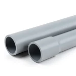 مواسير UPVC ضغط 8 بار قطر خارجي 140 مم سمك 4.3 مم لون رمادي