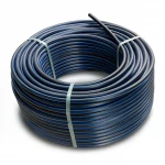لفة أنابيب HDPE ضغط  16 بار [PE 100] قطر خارجي 140 مم  SDR 11  لون اسود مع خط ازرق | مصنع المنى