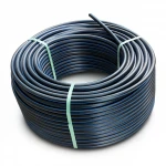 لفة أنابيب بلاستيك HDPE ضغط  20 بار [PE 100] قطر خارجي 32 مم  SDR 9  لون اسود مع خط ازرق | مصنع المنى