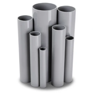 UPVC Pipes 33 Bar Pressure 33.4 mm Diameter 4.5 mm Thickness Gray