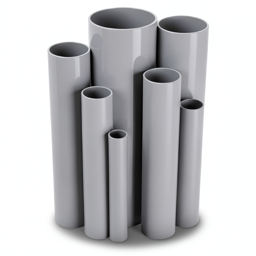 UPVC Pipes 33 Bar Pressure 33.4 mm Diameter 4.5 mm Thickness Gray