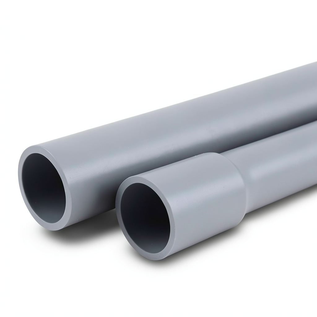 UPVC Pipes Nominal Pressure 8 Bar Outside Diameter 75 mm Thickness 2.9 mm Gray