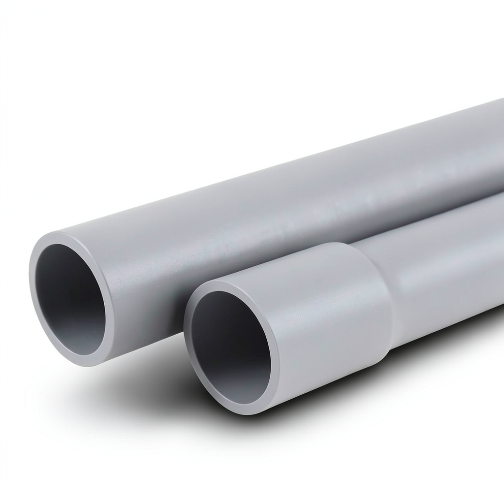 UPVC Pipes Sewage/Drainage System 90 mm OD, 3.5 mm Thickness, 8 Bar Pressure, Gray
