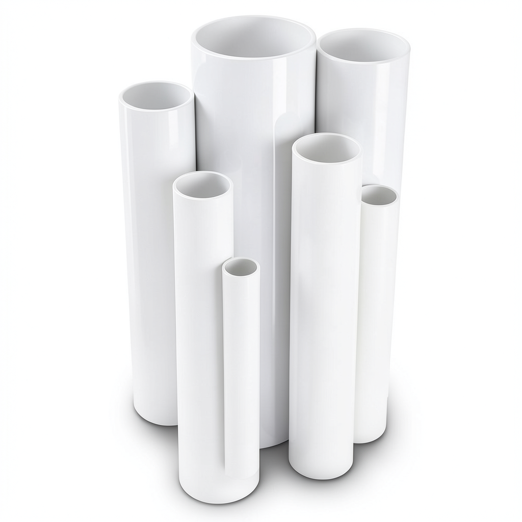 مواسير UPVC ضغط 33 بار قطر خارجي 33.7 مم سمك 5.2 مم لون أبيض