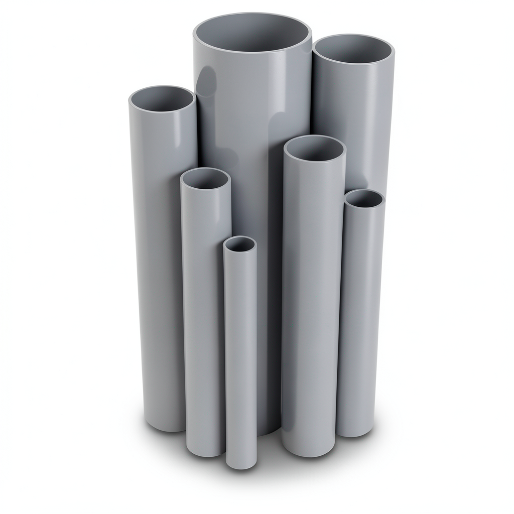 UPVC Pipes Pressure 33 Bar Outside Diameter 33.7 mm Thickness 5.2 mm Gray