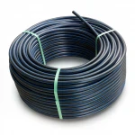 HDPE Polyethylene Coil Pipe  Nominal Pressure 10 Bar [PE 100] OD 40 mm  SDR 17  Color Black with Blue Stripes | Almona Factory