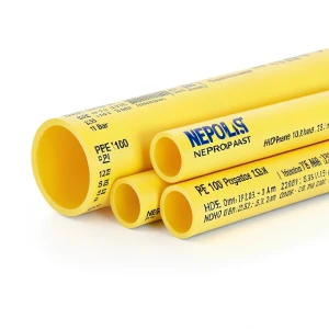 HDPE Pipes PE 100 Pressure 10 Bar Outside Diameter 225 mm Thickness 13.4 mm Yellow | NEPROPLAST