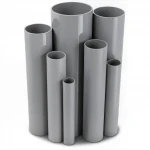 UPVC Pipes Modern Technology Nominal Pressure 9 Bar Outside Diameter 168.5 mm Thickness 7.6 mm Gray Colour