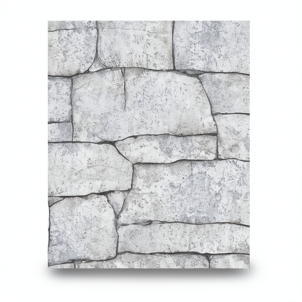 German Stone Wallpaper 10m x 0.53m Pale Gray, Model 1029714
