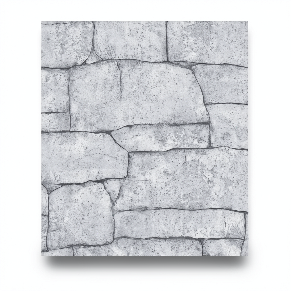German Stone Wall Covering 10m x 0.53m Light Gray, Model 1029731