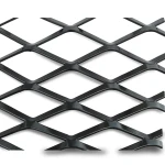 Hot Rolled Black Steel Expanded Metal Mesh Thickness 5.8 mm Width 1.22 m Length 4 m