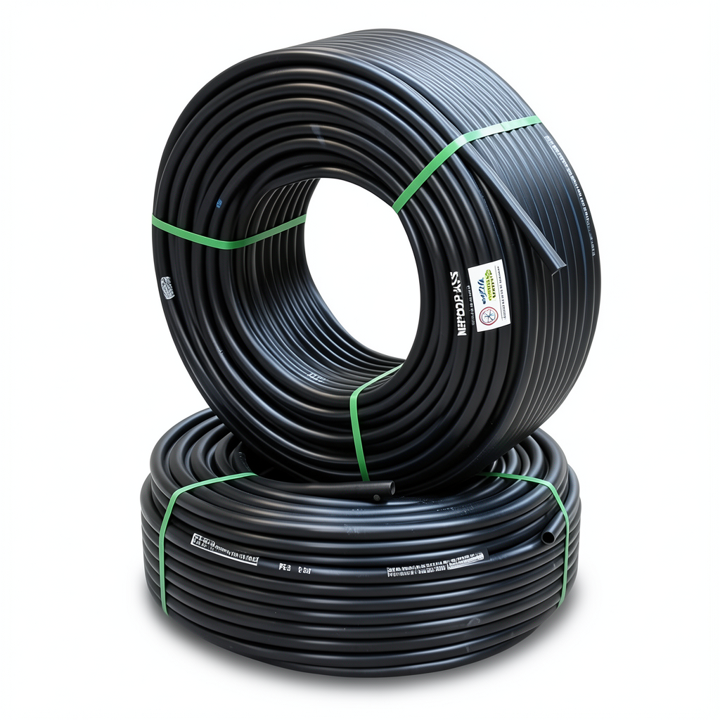 أنابيب HDPE PE 80 ضغط 8 بار قطر خارجي 90 مم سمك 5.4 مم لون اسود | نيبروبلاست