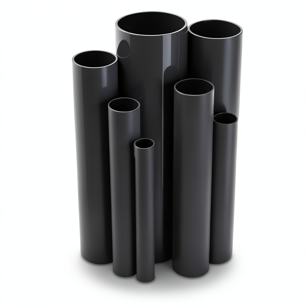 مواسير UPVC ضغط اسمي 12 بار قطر خارجي 33.7 مم سمك 2.0 مم لون اسود