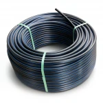 HDPE Plastic Coil Pipe  PN 20 Bar [PE 100] OD 63 mm  SDR 9  Color Black with Blue Stripes | Almona Factory