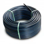 لفة أنابيب بلاستيك HDPE ضغط  10 بار [PE 100] قطر خارجي 50 مم  SDR 17  لون اسود مع خط ازرق | شركة المنى