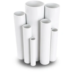 مواسير UPVC ضغط 15 بار قطر خارجي 33.7 مم سمك 2.7 مم لون أبيض