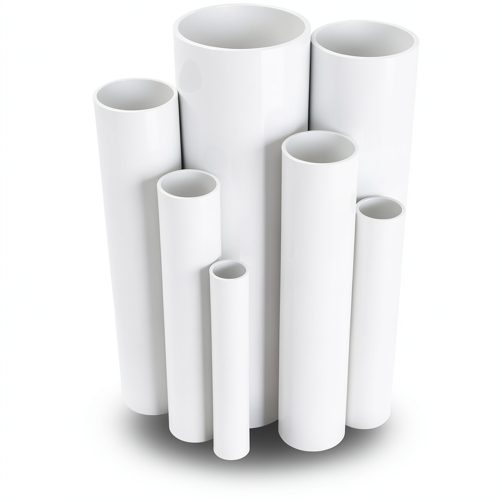 مواسير UPVC ضغط 15 بار قطر خارجي 33.7 مم سمك 2.7 مم لون أبيض