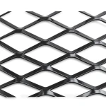 Hot Rolled Steel Expanded Metal Mesh Thickness 6 mm Width 1.22 m Length 5 m, Black