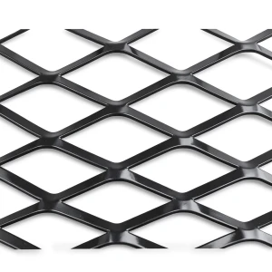 Hot Rolled Steel Expanded Metal Mesh Thickness 6 mm Width 1.22 m Length 5 m, Black