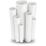 مواسير UPVC ضغط 24 بار قطر خارجي 33.4 مم سمك 3.4 مم لون أبيض