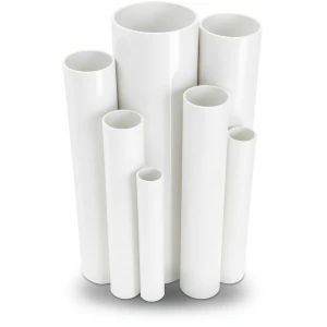 مواسير UPVC ضغط 24 بار قطر خارجي 33.4 مم سمك 3.4 مم لون أبيض