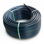 لفة أنابيب HDPE ضغط  10 بار [PE 100] قطر خارجي 125 مم  SDR 17  لون اسود مع خط ازرق | مصنع المنى
