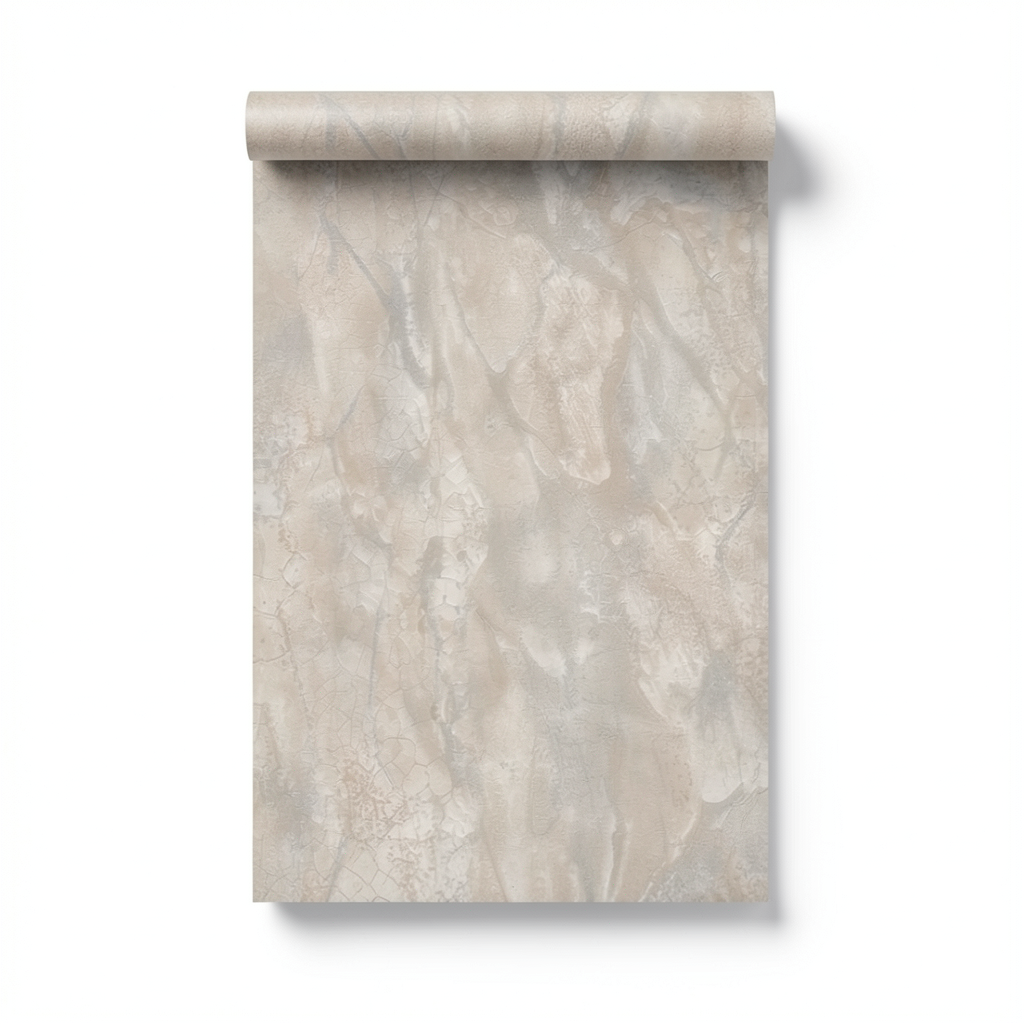 Italian Marble Wallpaper 10m x 1.06m Light Brown, Model 84625