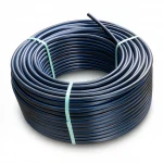 HDPE Plastic Coil Pipe  Working Pressure  10 Bar [PE 100] Size (OD) 160 mm  SDR 17  Color Black with Blue Stripes | Almona Factory