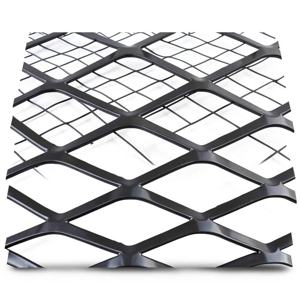 Hot Rolled Black Steel Expanded Metal Mesh 3 mm Thickness 1.22 m Width 6 m Length