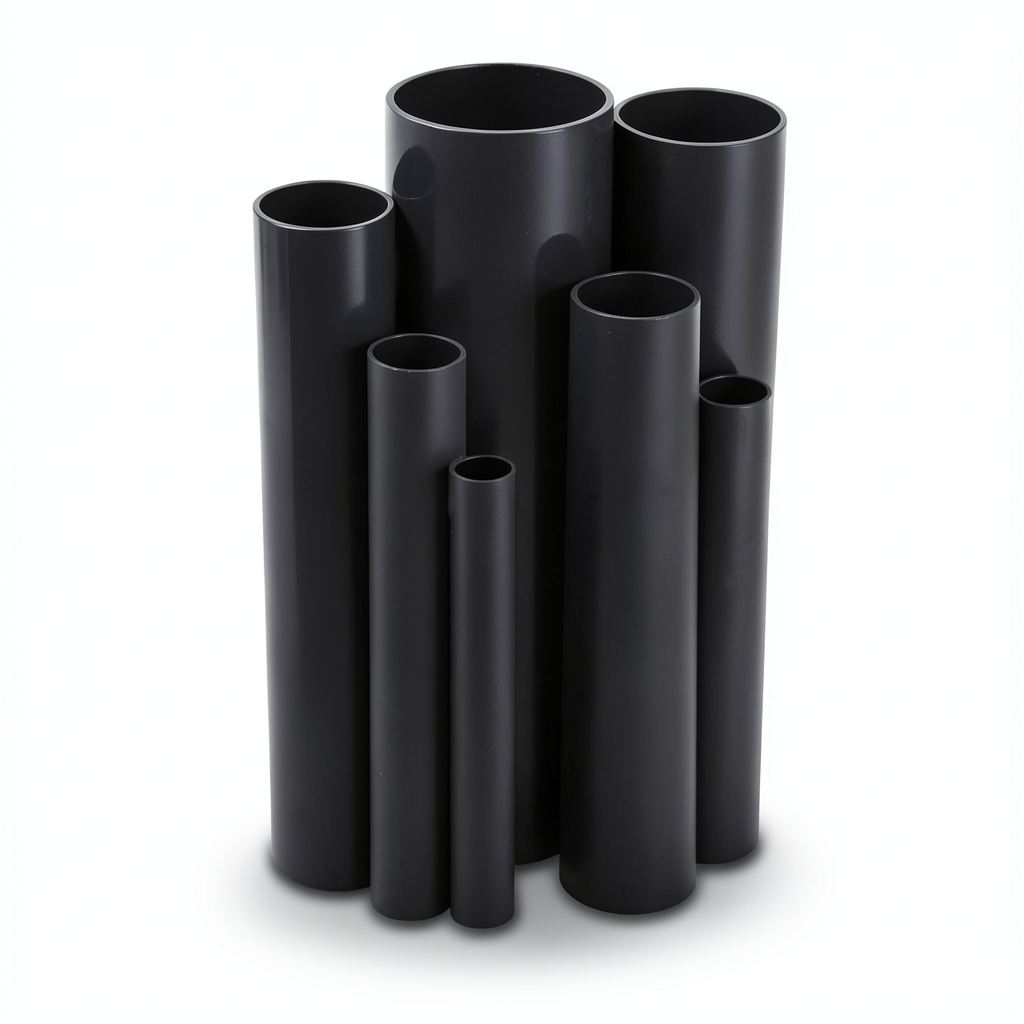 مواسير UPVC ضغط 33.7 بار قطر خارجي 33.7 مم سمك 4.0 مم لون اسود