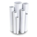 مواسير UPVC ضغط 33 بار قطر خارجي 33.4 مم سمك 4.5 مم لون أبيض
