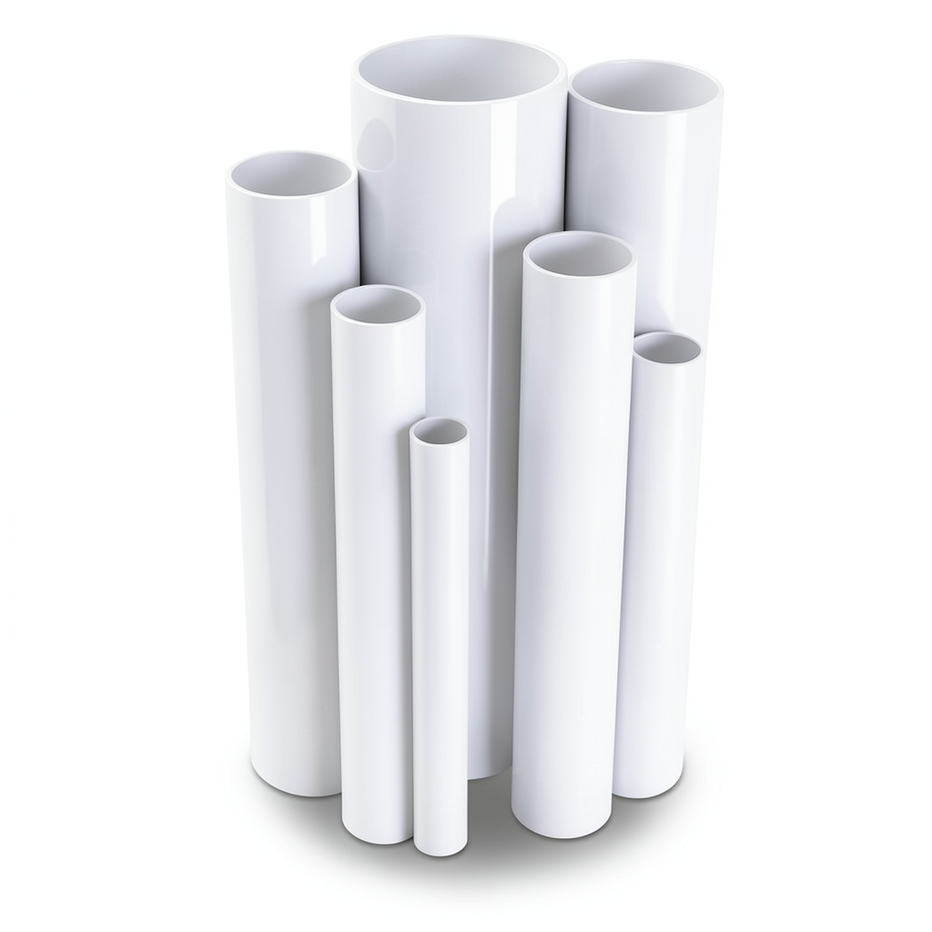 مواسير UPVC ضغط 33 بار قطر خارجي 33.4 مم سمك 4.5 مم لون أبيض