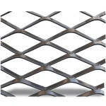 Steel Expanded Metal Mesh Thickness 3.8 mm Width 1.22 m Length 6 m Black
