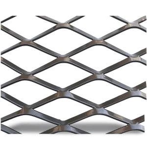 Steel Expanded Metal Mesh Thickness 3.8 mm Width 1.22 m Length 6 m Black