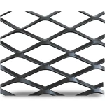 Steel Expanded Metal Mesh Thickness 3.8 mm Width 1.22 m Length 6 m Black