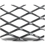 Hot Rolled Steel Expanded Metal Mesh 6 mm Thickness 1.22m Width 6m Length, Black