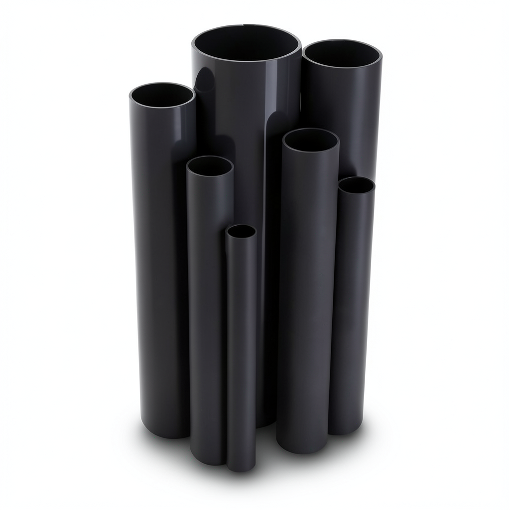 مواسير UPVC ضغط 12 بار قطر خارجي 42.4 مم سمك 2.7 مم لون اسود