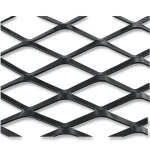 Hot Rolled Black Steel Expanded Metal Mesh 2.8 mm Thickness 1.22m Width 7m Length