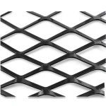 Hot Rolled Steel Expanded Metal Mesh 6 mm Thickness 1.22m Width 6m Length, Black